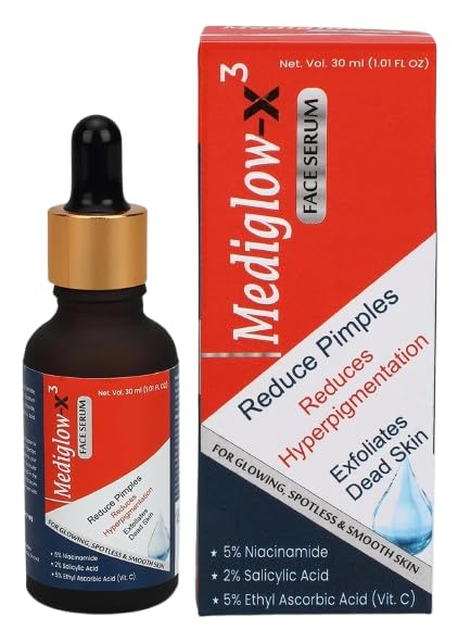 Mediglow-X3 Face Serum with Vitamin C, Niacinamide, Salicylic Acid